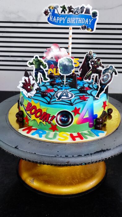 Avengers Theme Cake