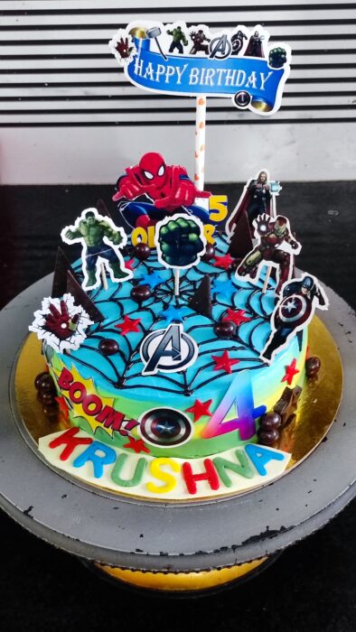 Avengers Theme Cake