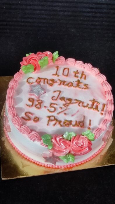 Congratulations Cake for Board Exam.